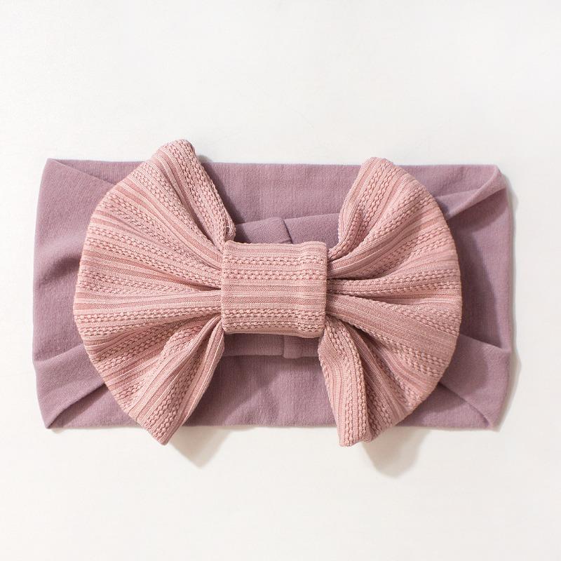 New children's headband, cute solid color bow baby headscarf, thin and comfortable children's hair accessories