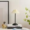 Nordic Pleated Table Lamp USB Charging Bedside Night Light Modern Style with Metal Base for Bedroom Living Room Decor