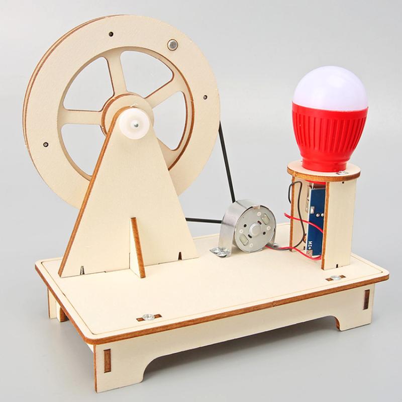 Student Science Experiment DIY Kit Hand Cranked Generator Toys Creative Technology Crafts Physics Teaching Aids Kids Gifts