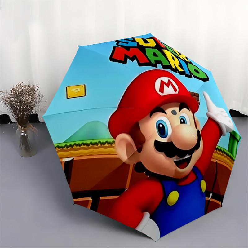 1 шт. Складной портативный зонт-трость Mario Adventure с автоматическим открытием/закрытием и 8-реберной конструкцией для женщин/мужчин, всесезонный a0901137