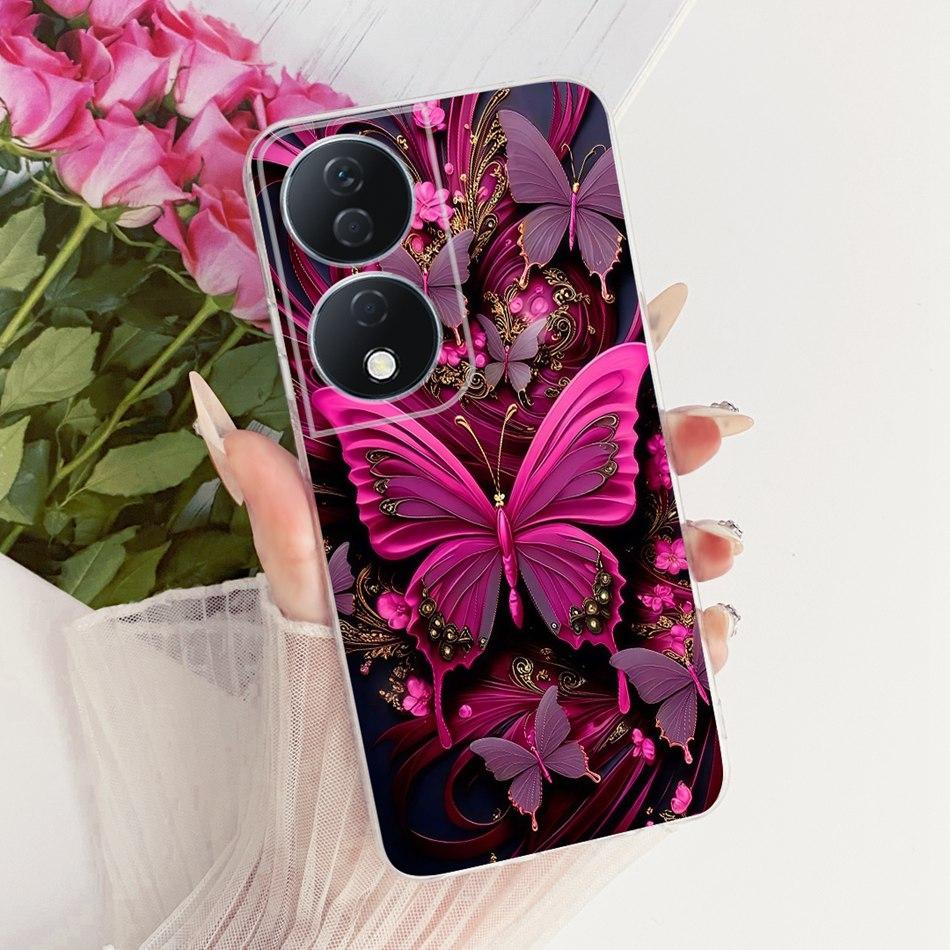 For Honor X7b CLK-LX2 2025 Cute Flower Butterfly Cat Painted Case For HonorX7b X 7B 4G 5G Soft Silicone TPU Phone Cases