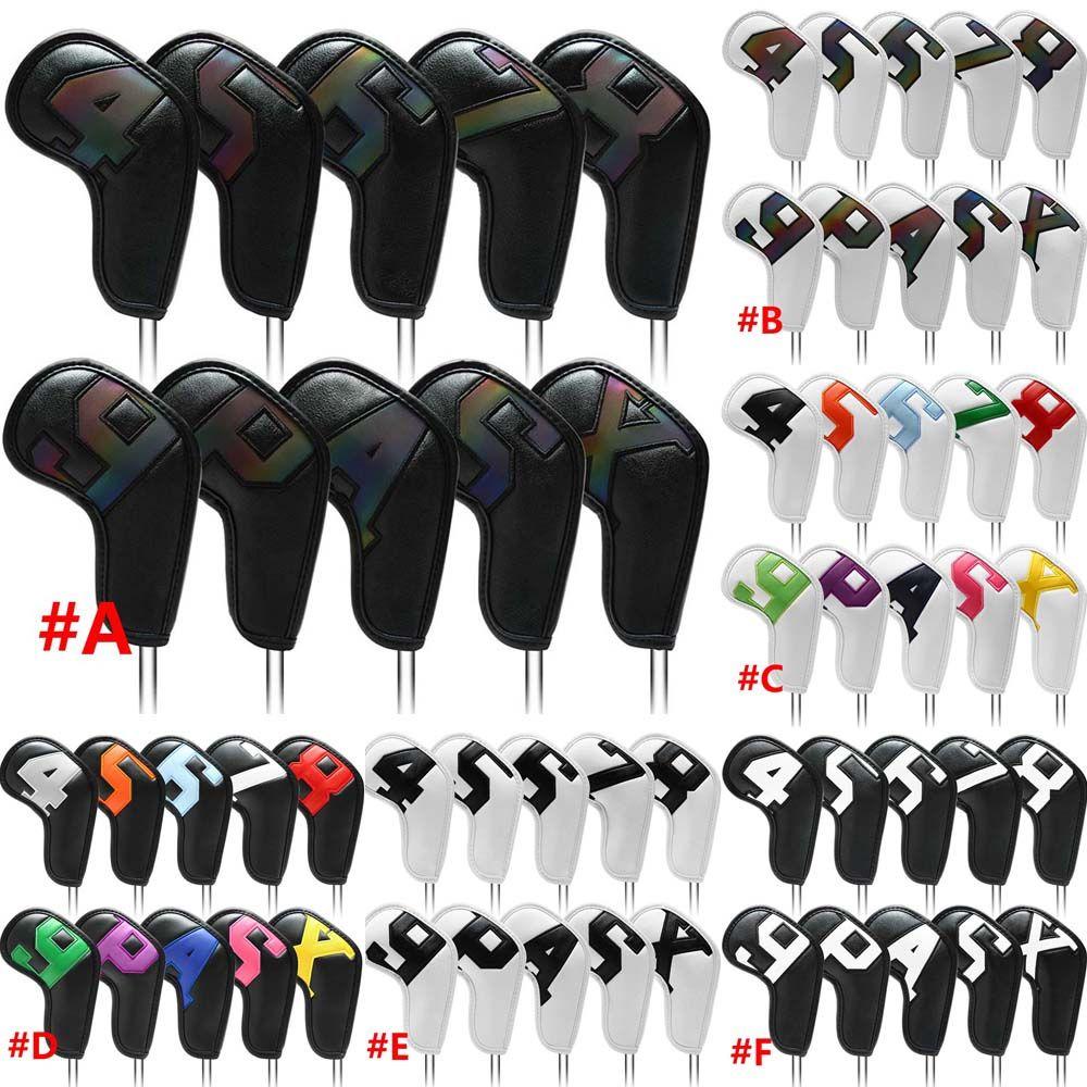 Вышивка с дизайном цифр Чехол для гольф-клуба Головные чехлы для гольфа Головной чехол Чехол для головки гольф-айрона
