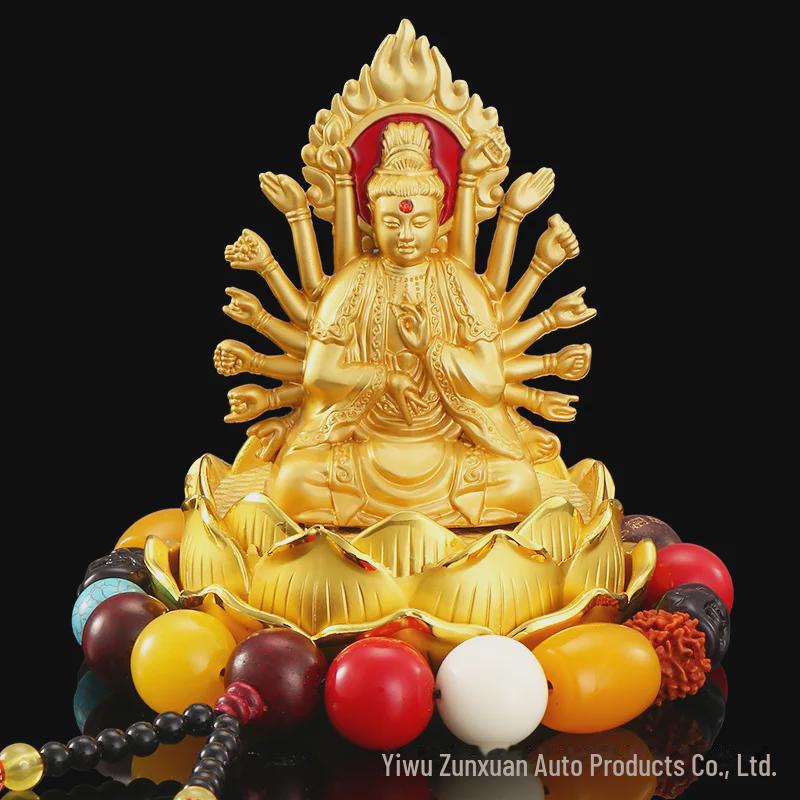 Украшение для автомобиля в виде парфюма из сплава «Лотос Гуаньинь» — аксессуар для интерьера в виде тысячи рук Гуаньинь