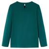 Детская футболка с длинным рукавом темно-зеленого цвета 92/104/116/128/140