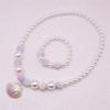 1 комплект, ожерелье из искусственного жемчуга, комплект браслетов, очаровательные бусины в виде ракушки, русалки, ювелирные изделия, красивые детские ожерелья в виде ракушек