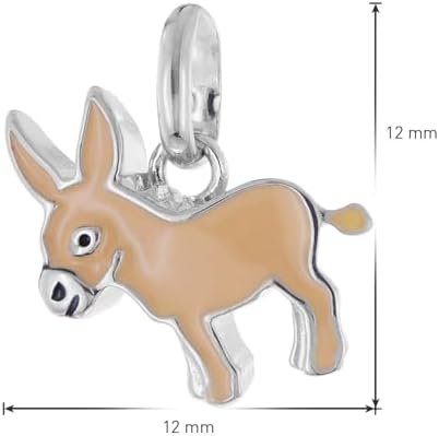 Trendor Kids Necklace with Donkey Pendant 925 Silver 21097 Classic Jewelry for Girls Fashion Accessory