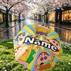 Custom Name Personalized Crayon Shin Print Umbrella, Auto Open Close, 8‑Rib Sturdy Frame, Commute Camping Hiking Use, Birthday Gift