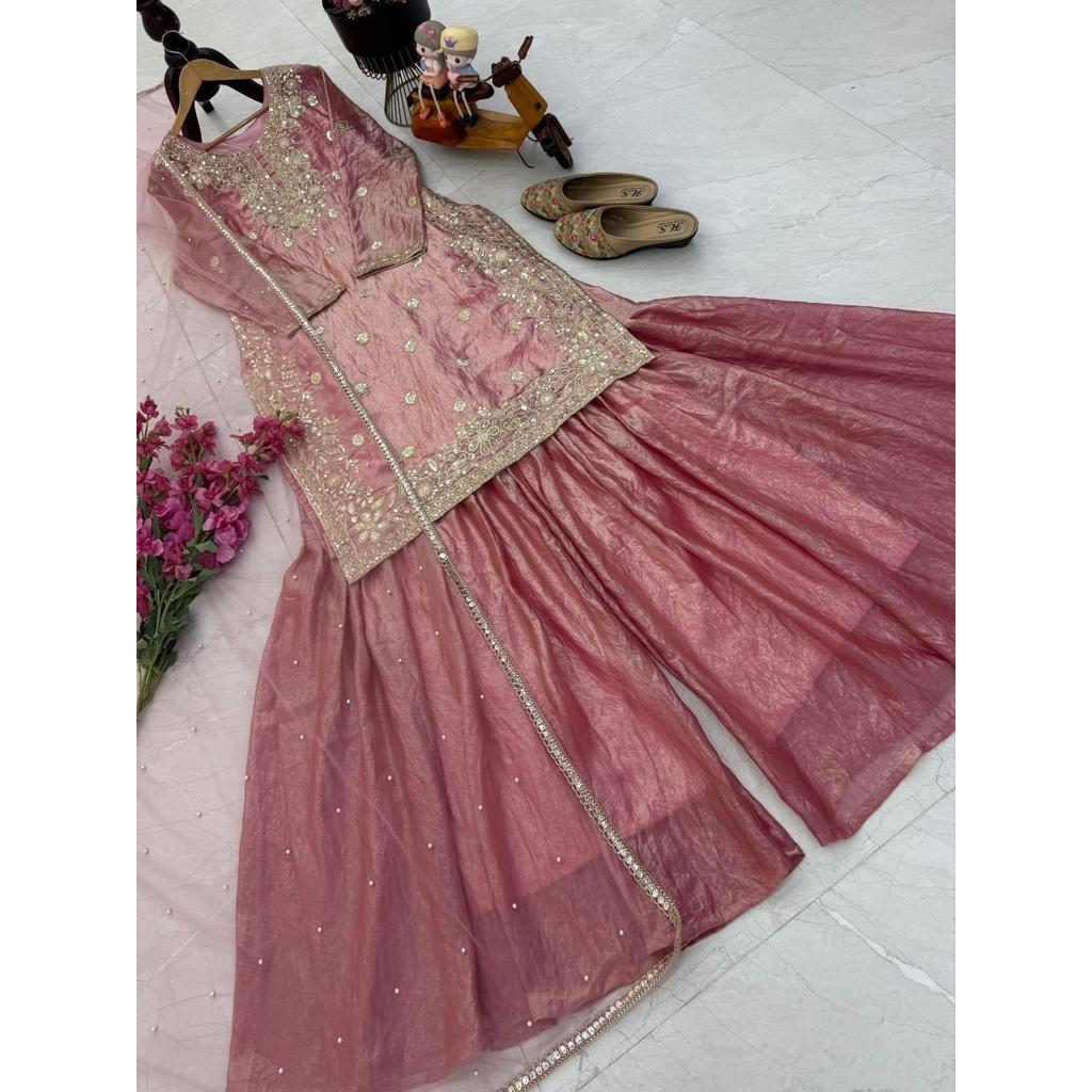 Индийский Party Wear Дизайнерский Сальвар Камиз Болливуд Красивый Этнический Костюм Палаццо