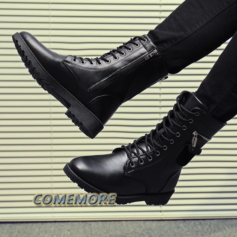 Модные кожаные мужские ботинки «Челси», роскошные повседневные туфли, формальные мужские классические ботильоны, черные, коричневые, на молнии, рыцарские ботинки, осень-зима