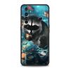 Soft TPU Case For Realme C67 C63 C55 C53 C25 C21 10 11 12 13 GT 2 3 5 Pro Plus 5G Shockproof Phone Cover Cute Animal Raccoon Bag