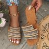 Summer New Flat Bottomed Cool Slippers Women Ethnic Style Casual Flat Bottomed Slippers Fashion