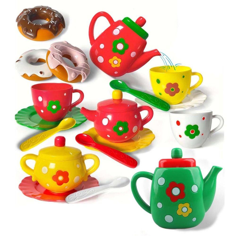 Cake Dessert Playhouse Kitchen Toys Kettle Cookies Tea Set for Girls New Year Gifts