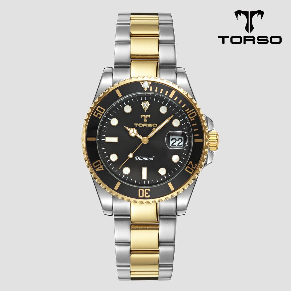 Toleuso T502M-Gbc Икар Алмазные Часы Мужские Часы с Металлическим Браслетом
