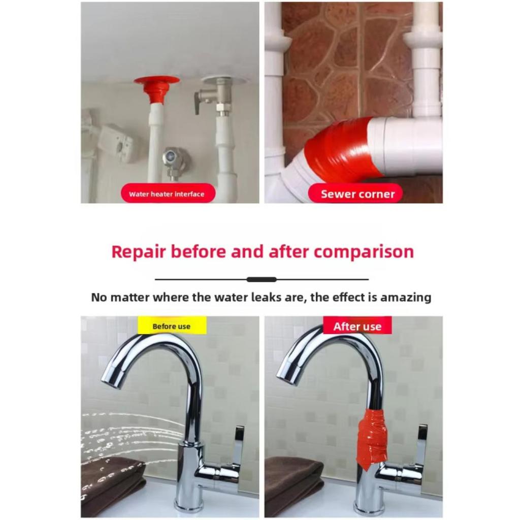 Самоклеящаяся Водонепроницаемая Лента Заплатка Клей Герметик Ремонт Остановить Течь Водонепроницаемая Клейкая Лента для Ванной Кухни Душа Ремонта Водопроводных Труб