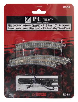 Rokuhan Z gauge R058 PC грузовик электрический поворотный рельс правая ветвь