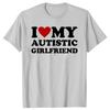 Футболка «Я люблю свою аутичную подругу», забавные футболки для бойфренда с месяцем осведомленности об аутизме, повседневные базовые футболки с круглым вырезом