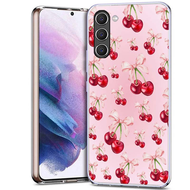 Чехол-бант с вишней для Samsung A54 A14 A24 A34 A17 A37 A57 A55 A35 A25 A15 A13 A23 A33 A53 A07 A05S A04S A03 A73 Galaxy Note