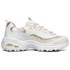 Skechers DLites 1.0 Сетчатые синтетические кожаные спортивные модные низкие повседневные кроссовки для женщин Платиновые 13091-WHT