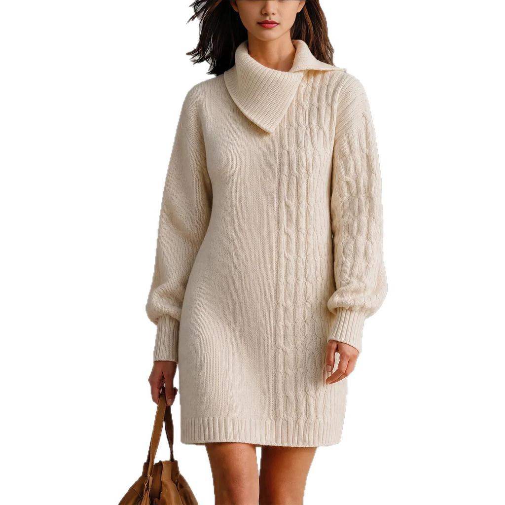 2026 Women's Autumn/Winter Solid Color Long Sleeve Sweater