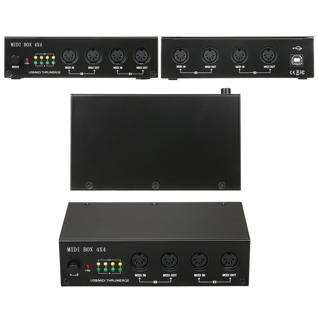 UM4X4 USB MIDI-интерфейс 4 входа/4 выхода 64 MIDI-канала 4i/4o + объединение 2i4o MIDI-блок 4X4