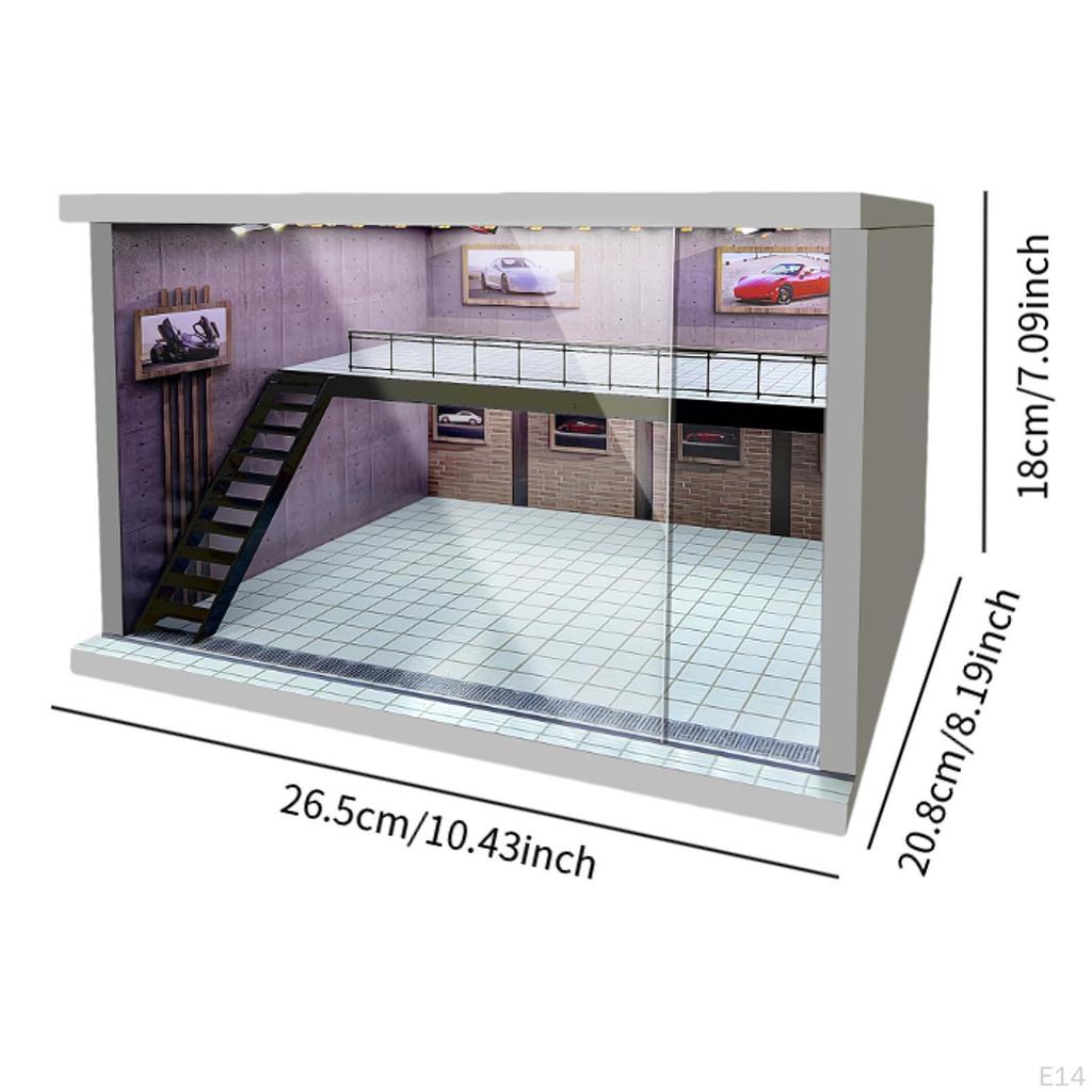 1/64 1/36 1/32 масштаб автомобильный дисплей акриловое парковочное место со светодиодной подсветкой для коллекционеров