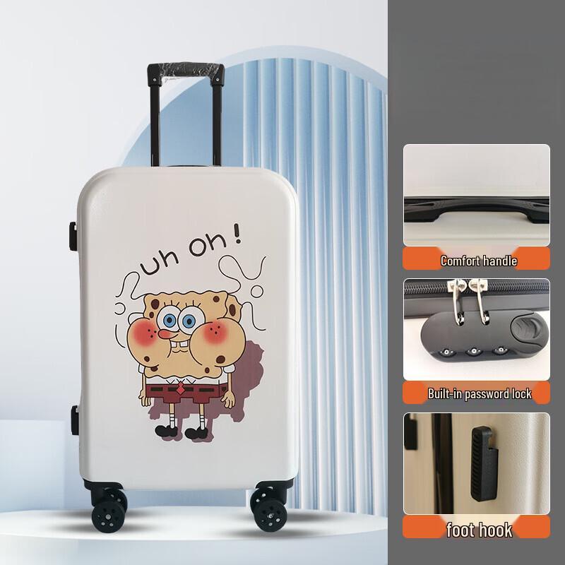 Жесткий дорожный чемодан Губка Боб Квадратные Штаны из ABS и PC