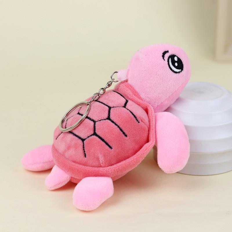 Soft Plush Sea Turtle Toy Keychain For Bags Durable Short Plush Stuffing