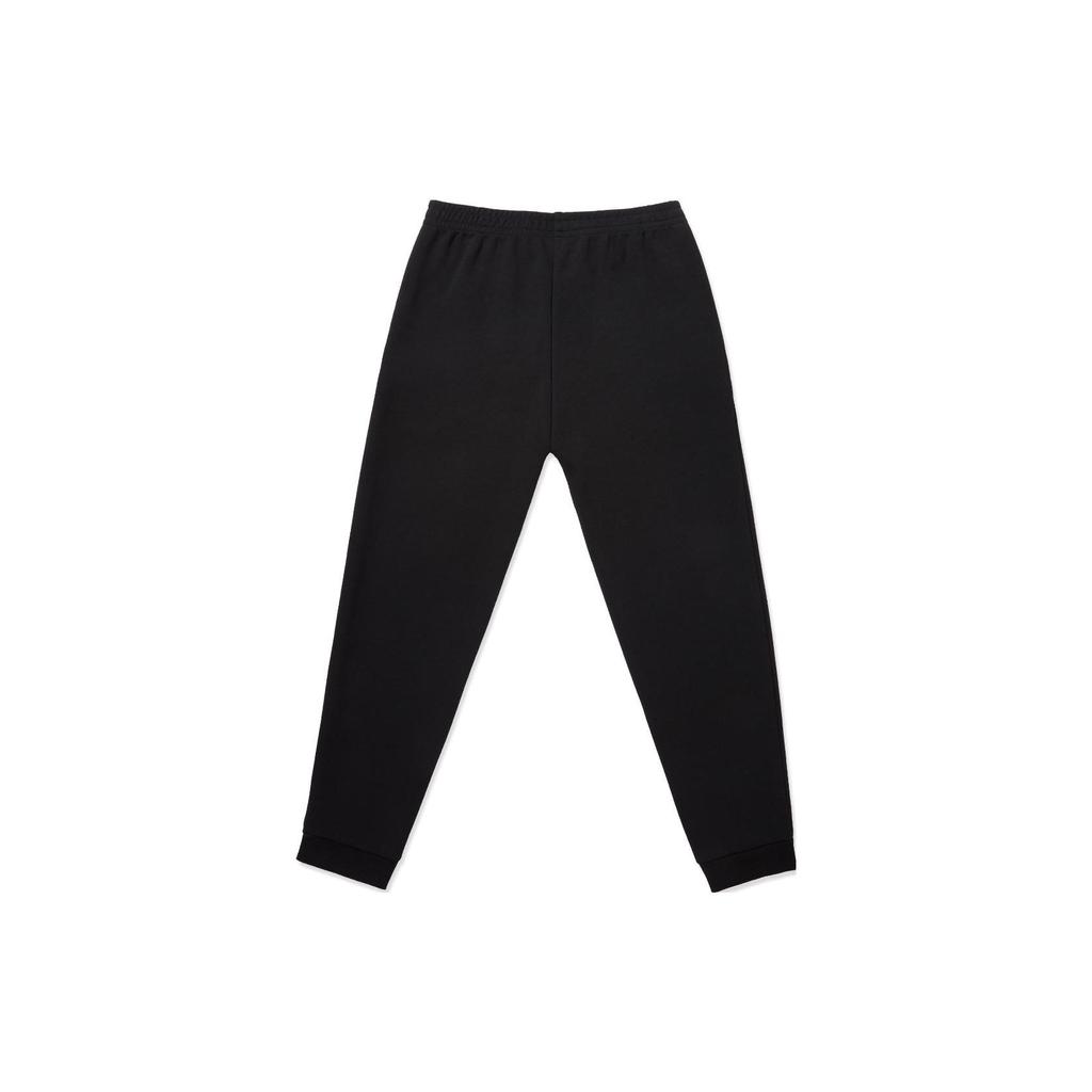 Li Ning Бадминтон Серия Осенние однотонные манжеты спортивные длинные брюки для бега мужские низ черный AKLTC85-1