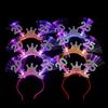 LED Glow Hair Bands Cheer Props Glowing Hair Hoops Colorful Glow Headband  for Children Adults