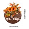 Door Hanging Simulation Autumn Colors Thanksgiving Decor Sunflower Chrysanthemum Doorplate Peacock Sunflower Door Decor