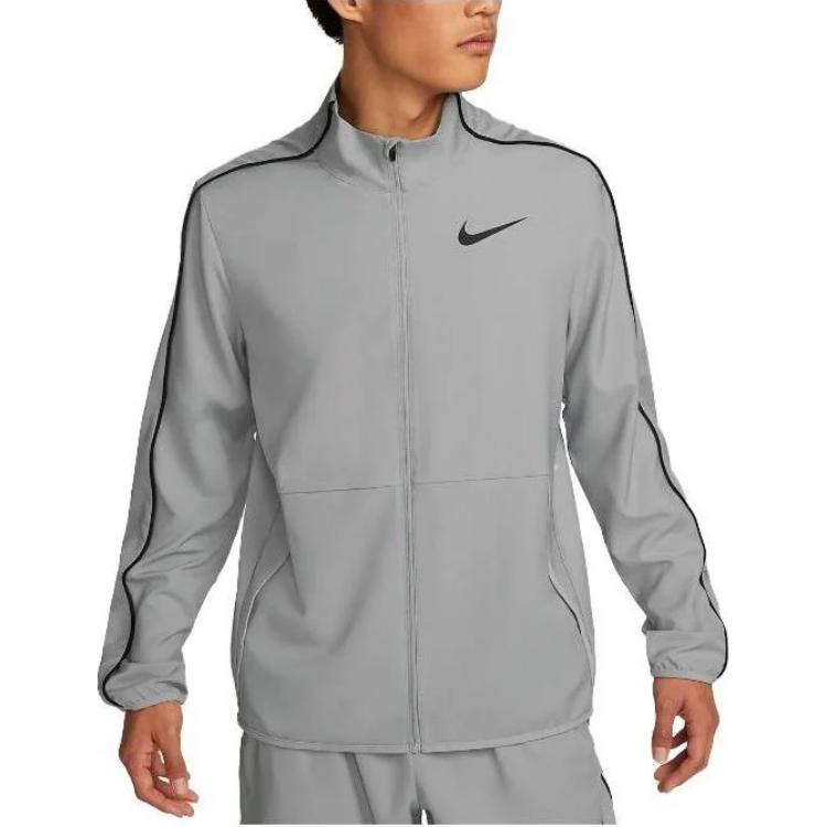 Nike Dri-FIT Однотонная куртка с воротником на молнии Мужские куртки Темно-серые DM6620-073