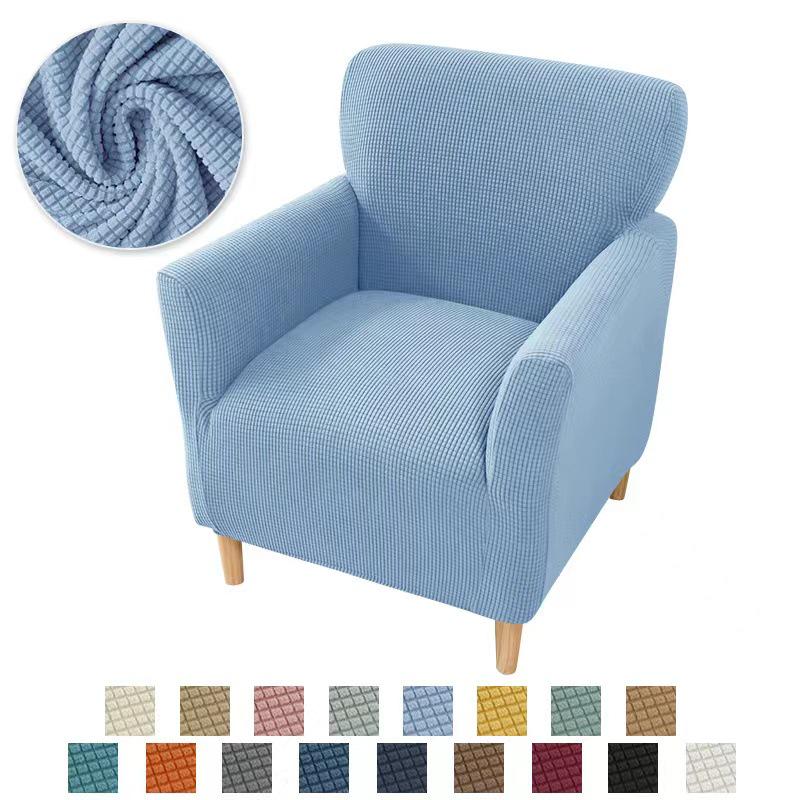 Scratch-Resistant Elastic High Back Sofa Slipcover with Single Armrest for Leisure Chairs