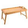 Bamboo Bed Tray Table with Foldable Legs, Breakfast for Sofa, Bed, Eating, Working, Used As