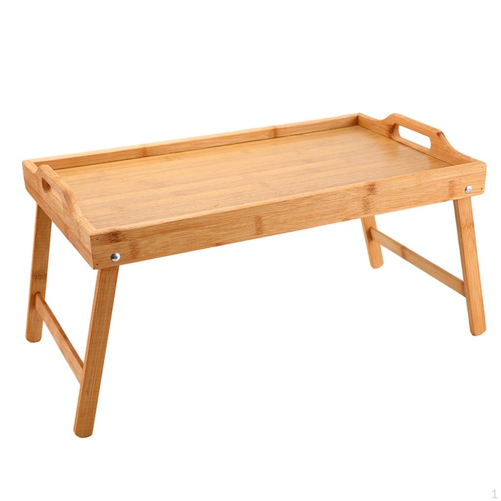 Бамбуковый поднос для кровати со складными ножками, завтрак для дивана, кровать, еда, работа, используется как
