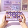 Transparent Dual-Tone Mini Keyboard Pendant Cute Design Keyboard Keychain  Desktop Decoration