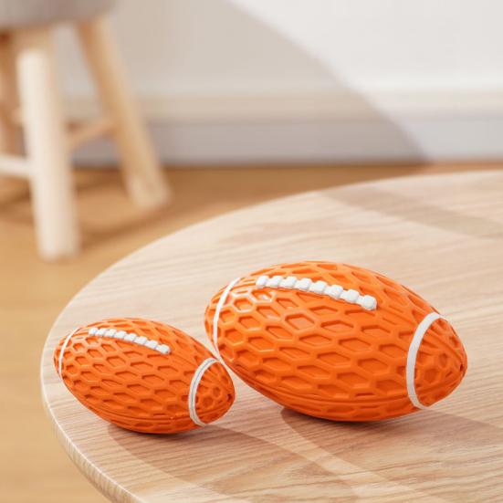 Dog Teething Ball Chew Toy Squeaky Indestructible Puppy Teeth Cleaning Toy Pet Dental Health Interactive Boredom Toy for Large Breed Dogs