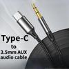 Аудиокабель AUX Type-C на 3,5 мм для автомобильной колонки, наушников, для мобильного телефона, автомобильные наушники