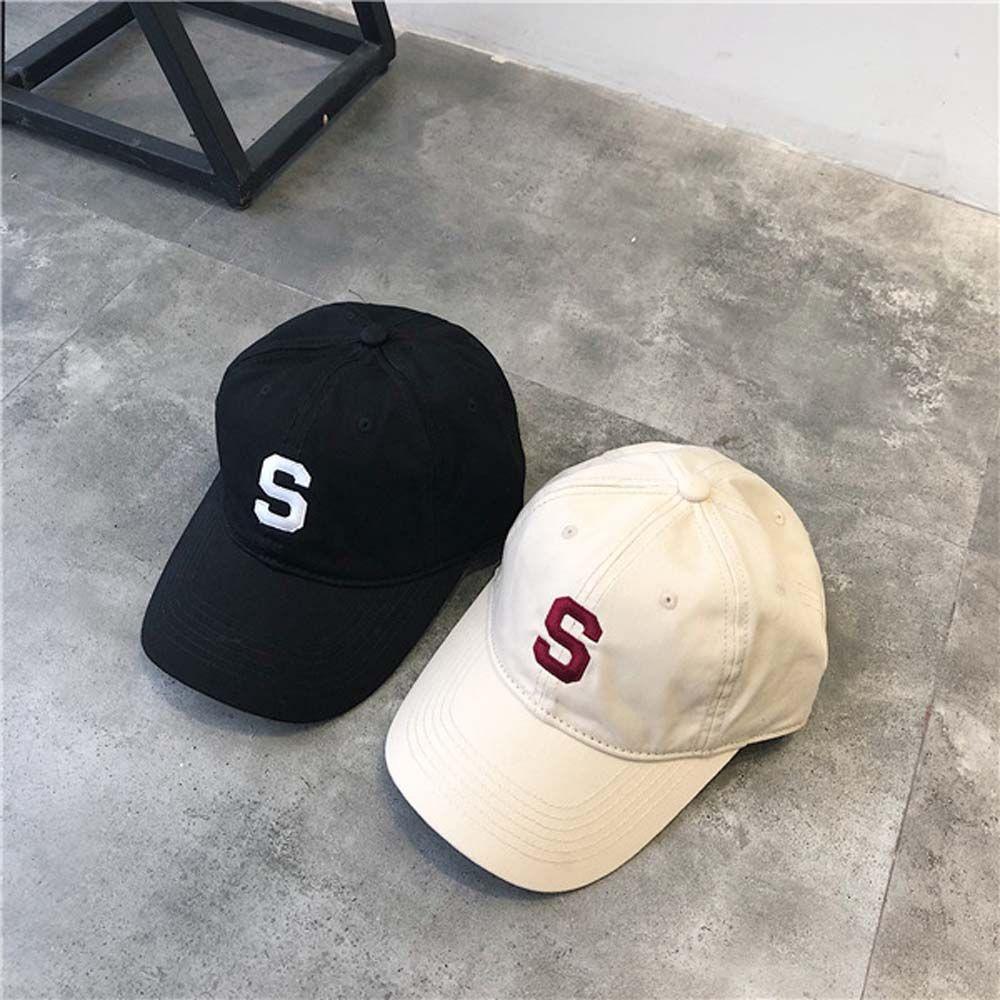 Унисекс Весенне-летние спортивные кепки Мужская Женская бейсболка с буквой S Бейсболка в корейском стиле Солнцезащитная шляпа