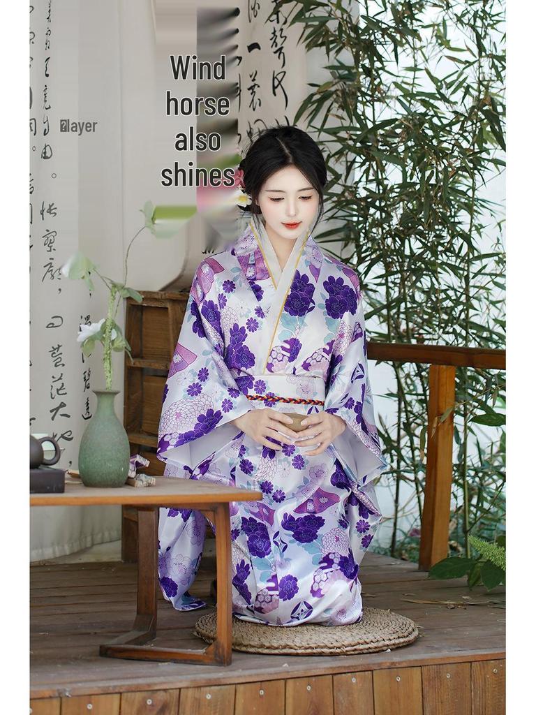 Кимоно-халат Весна/Лето 2026 - Японское платье-сауна для принцессы с милым бантом