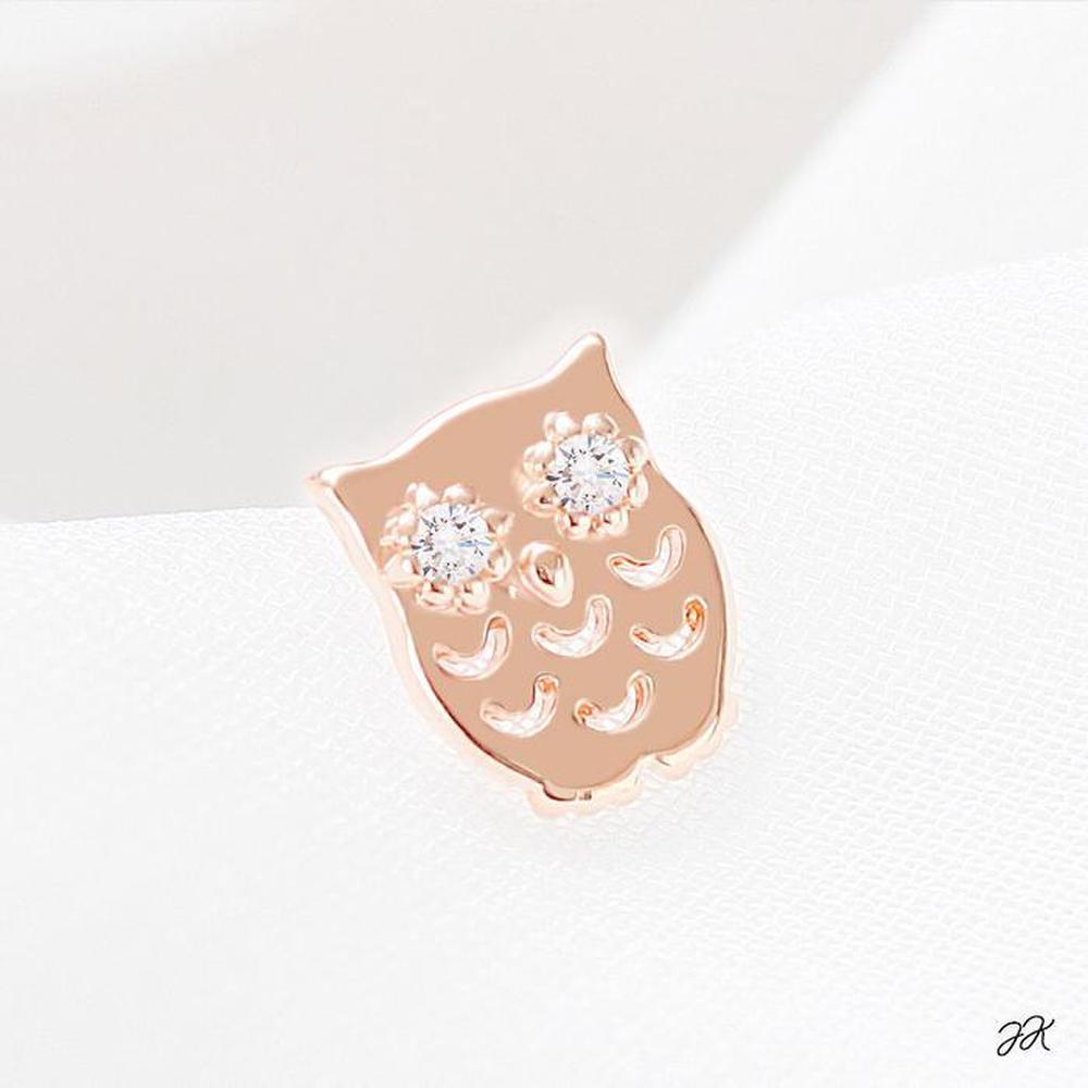 14K Rose Gold Owl Piercing with Gold Needle (S8538967)