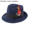 Wild Brim Jazz Hats Имитация шерсти Костюм Кепка для косплея Практичные украшения из перьев Шляпа для улицы