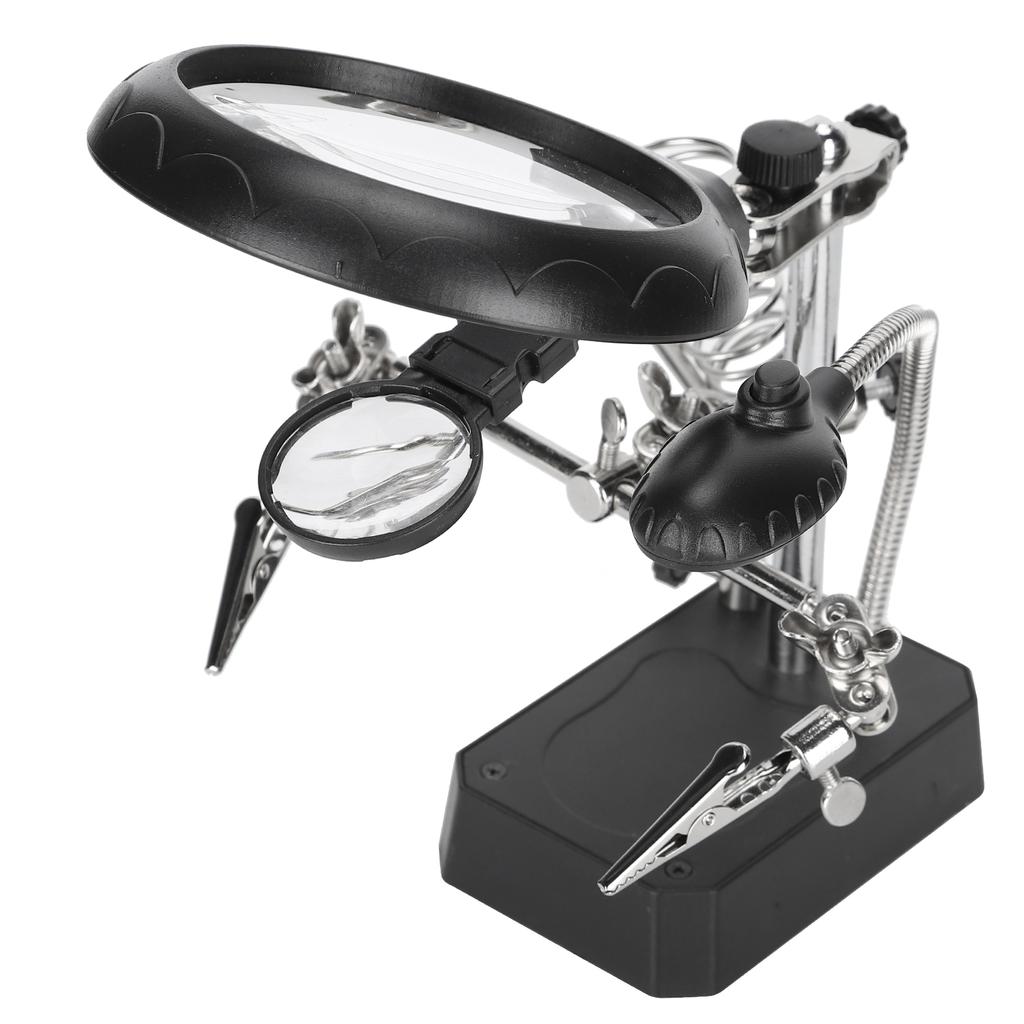 Вспомогательный зажим для лупы, регулируемая настольная подставка, крепежная скоба, держатель лампы, монтажный инструмент