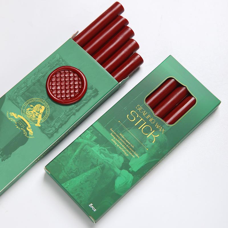 5PCS/Pack Boxed Wax Seal Sticks, Fire Paint Wax Stick Multi-color for You to Choose, Can be Used with Glue Gun