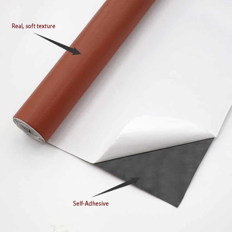 Прочная самоклеящаяся виниловая пленка из искусственной кожи - толщина 0,6 мм для ремонта дивана, обновления мебели, облицовки шкафа и столешницы