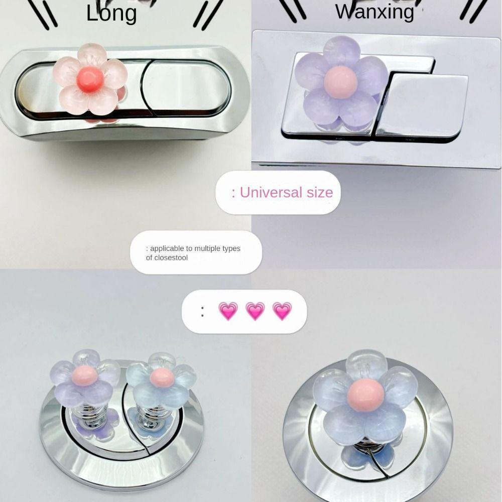 1/2PCS Labor-saving Toilet Lid Lifter Flower Shaped Bathroom Flush Switch Toilet Press Tool