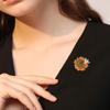 Blucome Броши в форме пчелы на подсолнухе для женщин, имитация золотого цвета, вечерние повседневные ювелирные булавки, подарки
