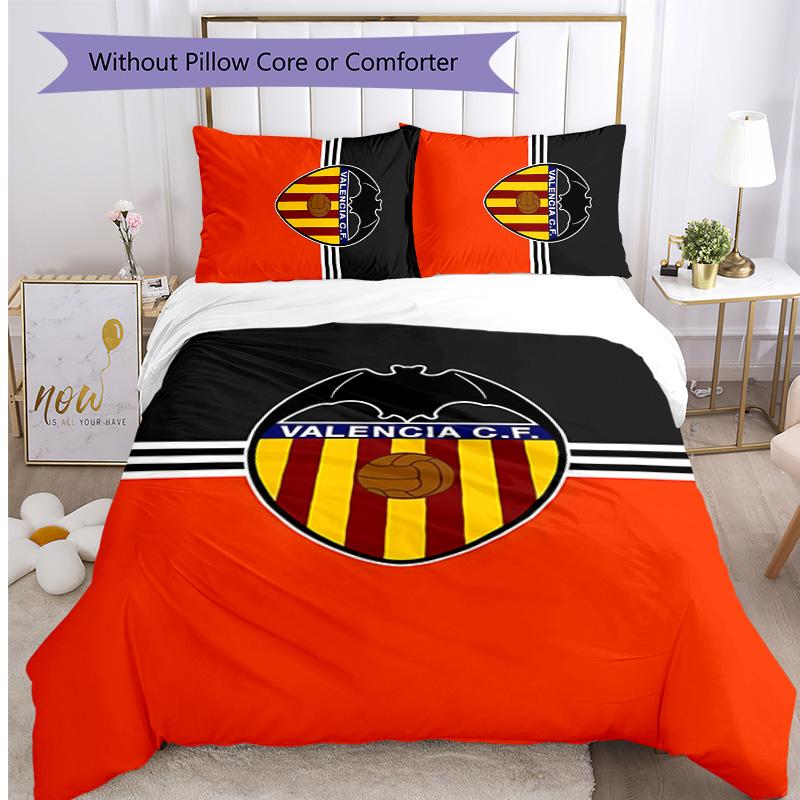 Valencia CF Printed 3PCS Bedding Set Soft Breathable Duvet Cover Pillowcases Set Washable Bedroom Decor Home Gift