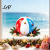 DIY Festive Window Murals Tropical Christmas Static Stickers for Glass Doors And Windows Waterproof PVC Versatile Party Supplies Seaside Holiday