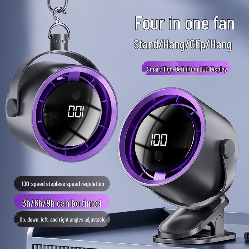 Compact Dual-Power Wall-Mountable Desktop Fan for Home, Dorm, or Office Desk
