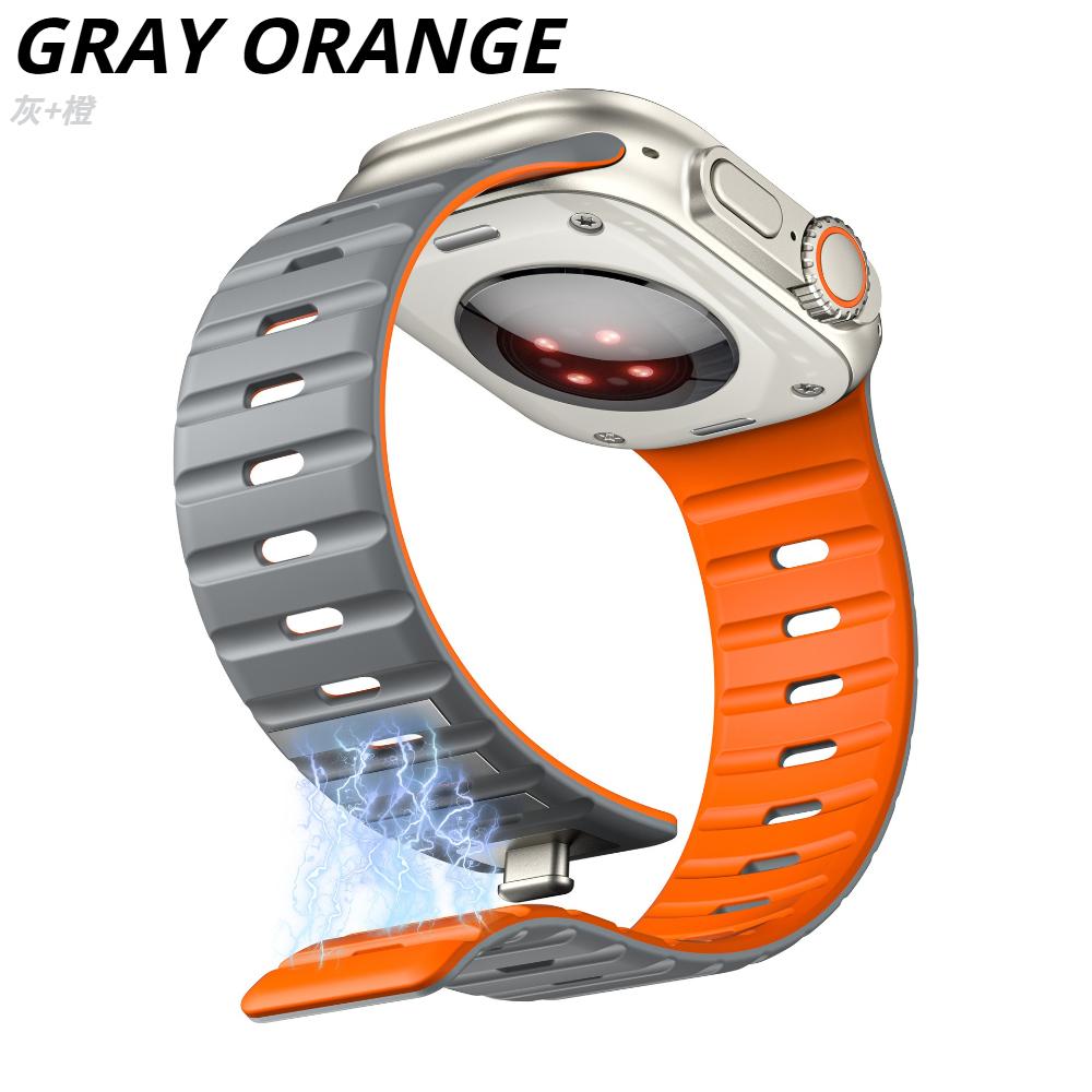 Силиконовый ремешок для Apple Watch Ultra 3/2/1 49мм 11 10 46мм 42мм Магнитный браслет IWatch 9 8 7 6 5 4 SE 45мм 41мм 44мм 40мм